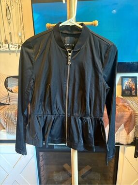 Trouvé black Peplum Zip-Front Jacket